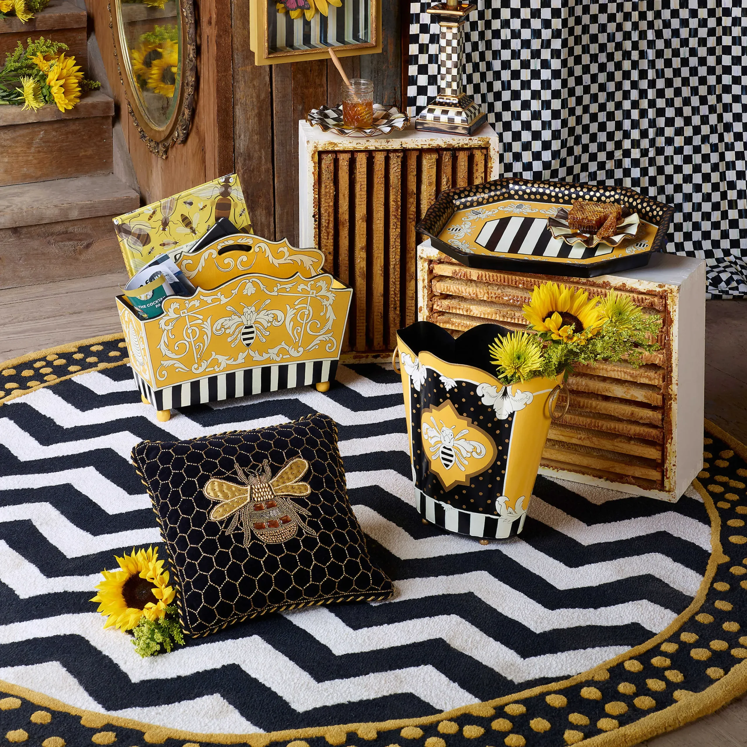 Discount MacKenzie-Childs Queen Bee Pillow