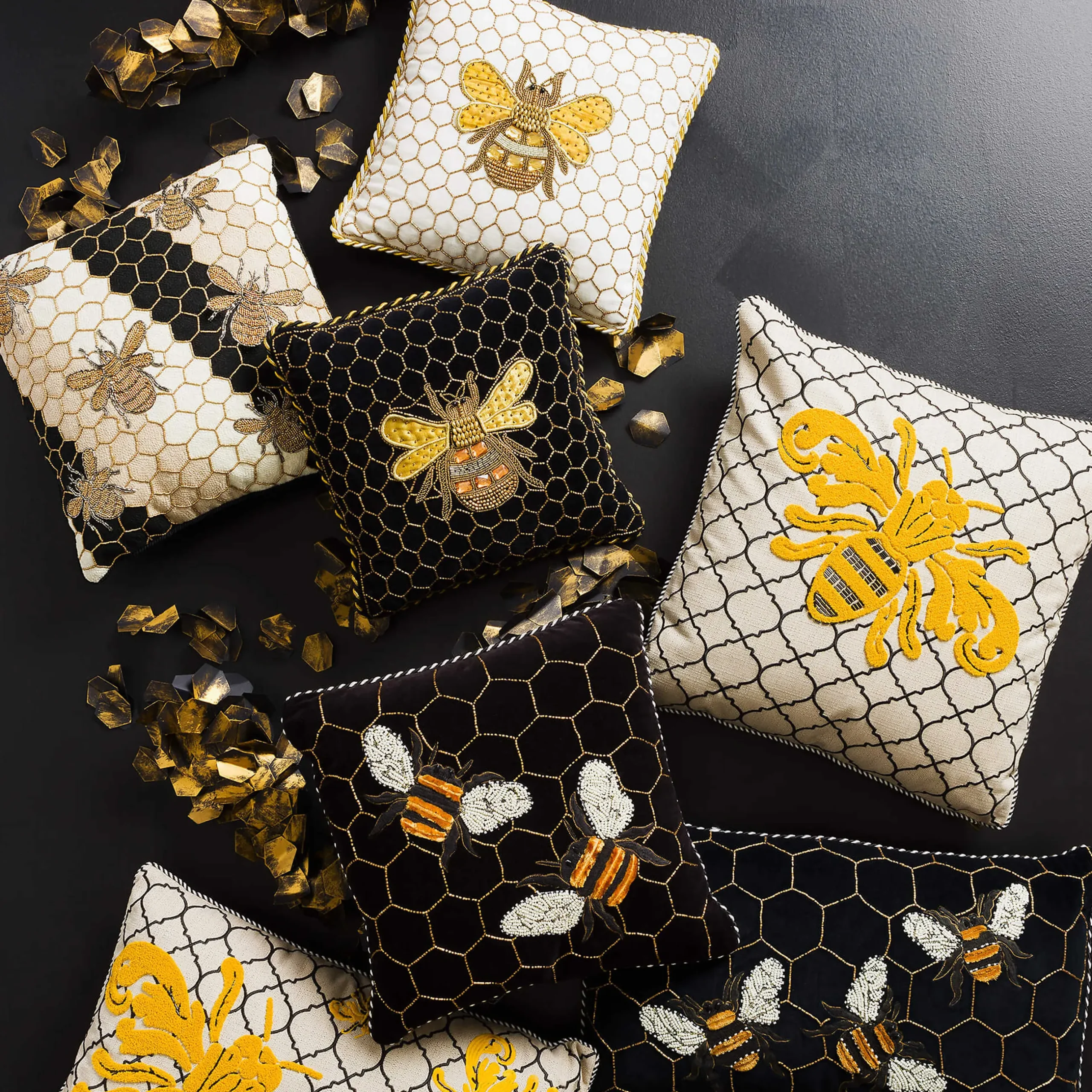Discount MacKenzie-Childs Queen Bee Pillow