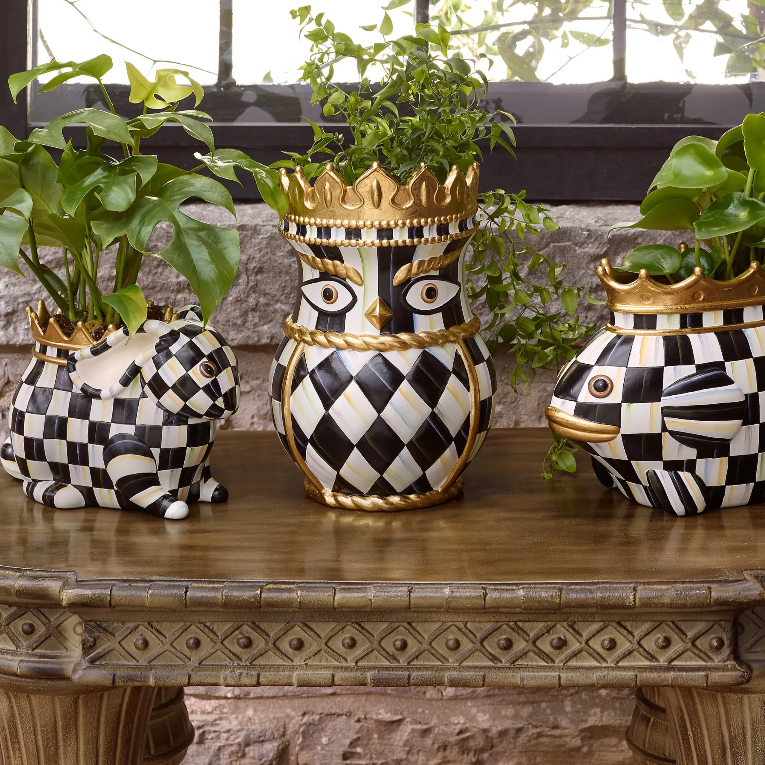 Best MacKenzie-Childs Rabbit Queen Garden Pot