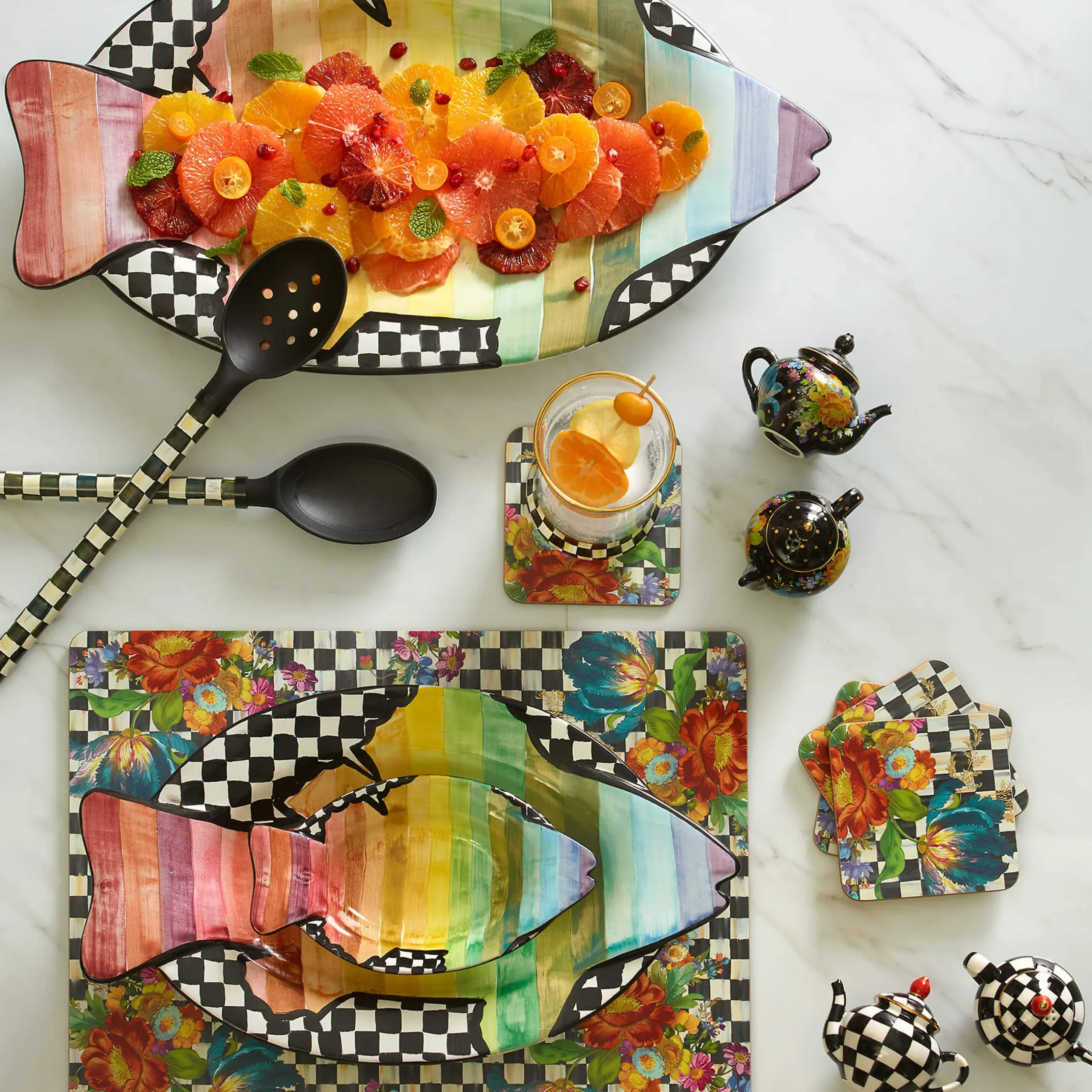 Best MacKenzie-Childs Rainbow Fish Small Dish