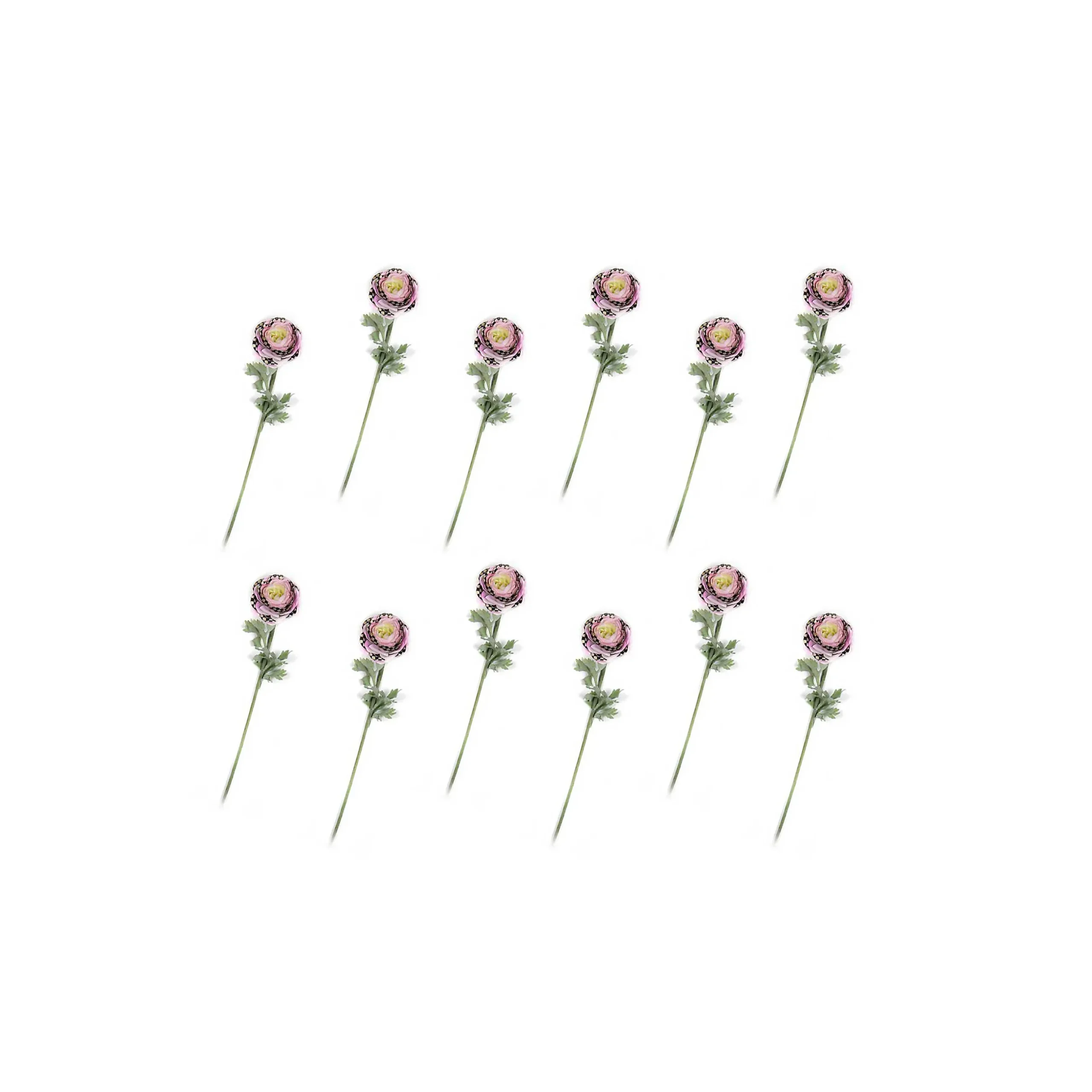 Online MacKenzie-Childs Ranunculus Bouquet - Purple - Set Of 12