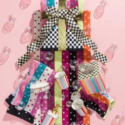 MacKenzie-Childs Ribbon & Dot Boutique Tissue Box Holder
