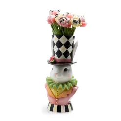 Hot MacKenzie-Childs Rose Rabbit Planter