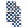 New MacKenzie-Childs Royal Check Cork Back Coasters - Set Of 4