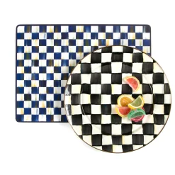 MacKenzie-Childs Royal Check Cork Back Placemats - Set Of 4