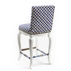 Online MacKenzie-Childs Royal Check Counter Stool With Back