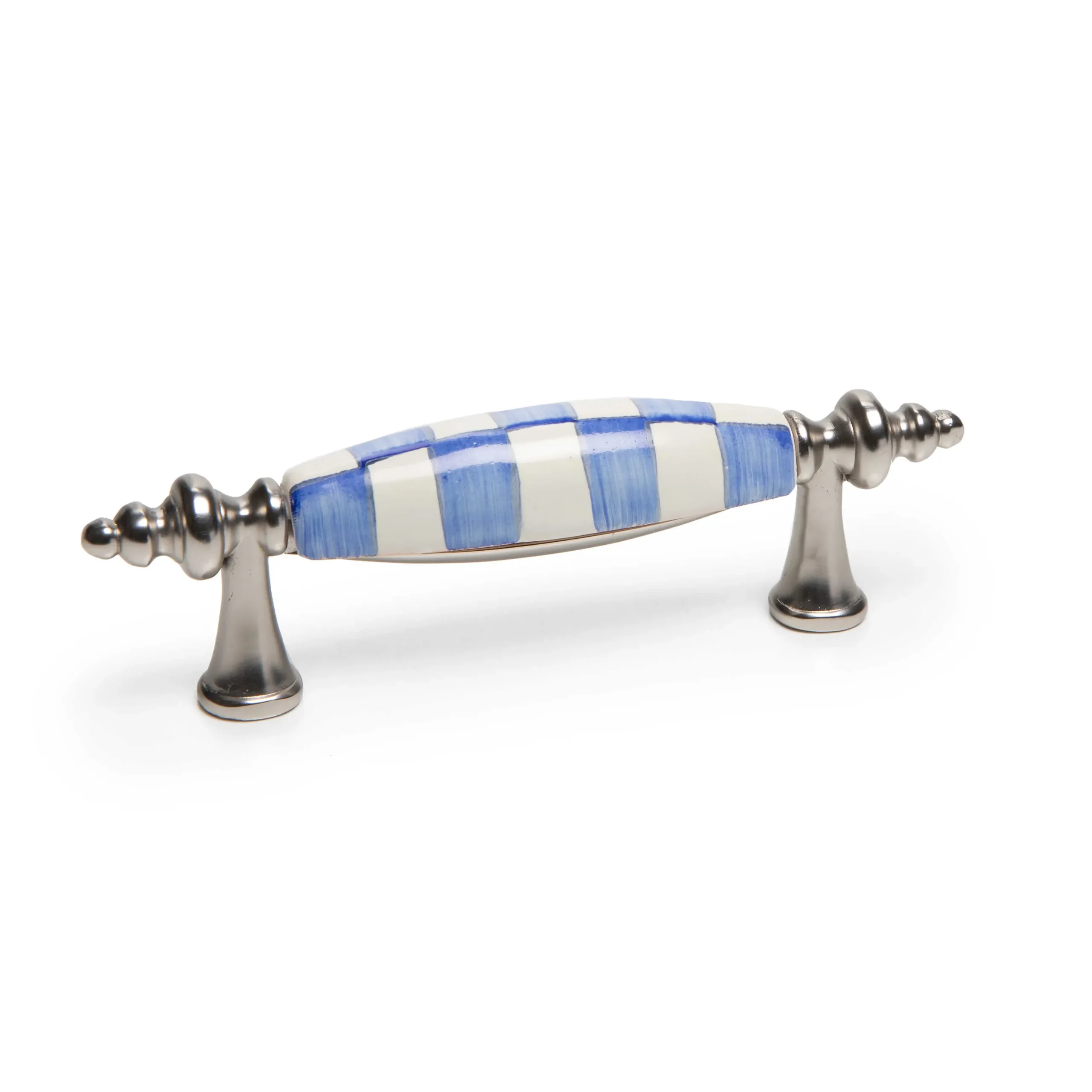 Clearance MacKenzie-Childs Royal Check Drawer Pull - Nickel