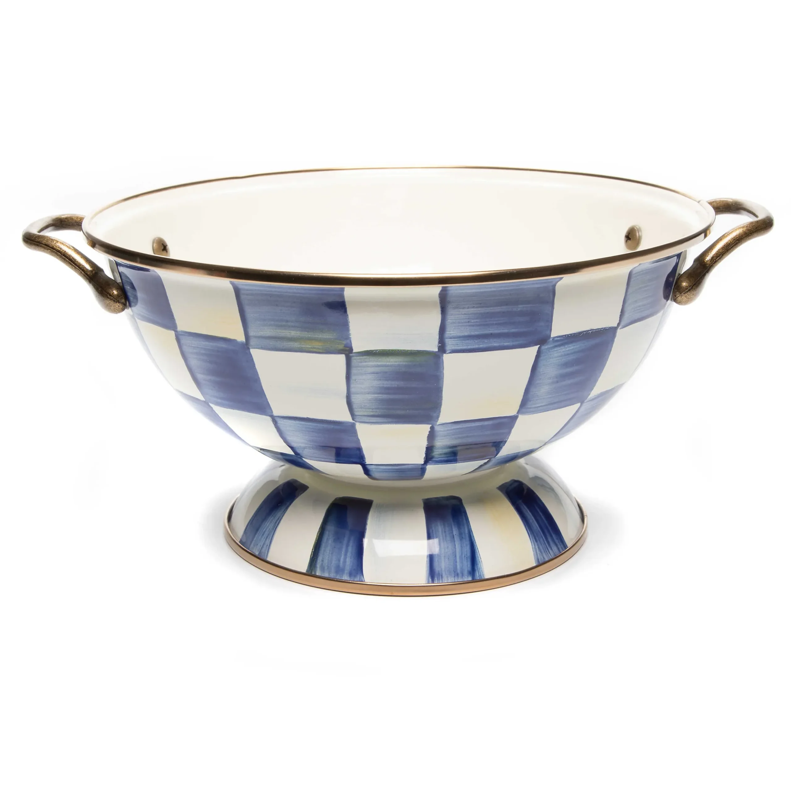 Discount MacKenzie-Childs Royal Check Enamel Almost Everything Bowl