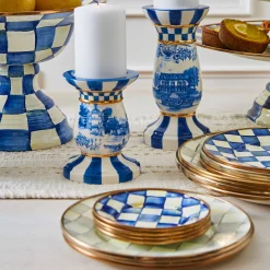 Sale MacKenzie-Childs Royal Check Enamel Appetizer Plates - Set Of 4