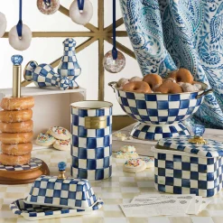 Online MacKenzie-Childs Royal Check Enamel Butter Box