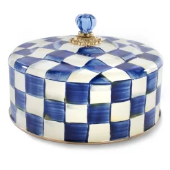 Clearance MacKenzie-Childs Royal Check Enamel Cake Carrier