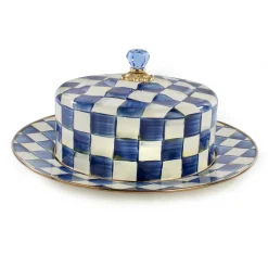 Clearance MacKenzie-Childs Royal Check Enamel Cake Carrier