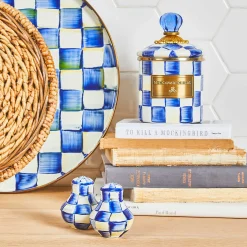 Best MacKenzie-Childs Royal Check Enamel Canister - Demi