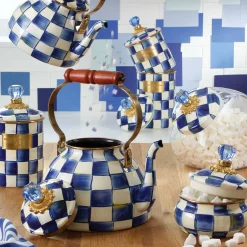 Outlet MacKenzie-Childs Royal Check Enamel Canister - Large