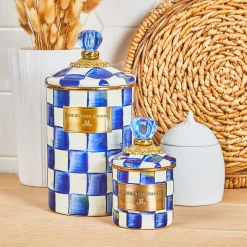 Hot MacKenzie-Childs Royal Check Enamel Canister - Mini