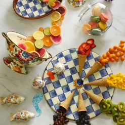 Online MacKenzie-Childs Royal Check Enamel Cheese Course