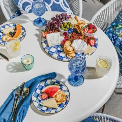 Online MacKenzie-Childs Royal Check Enamel Cheese Course