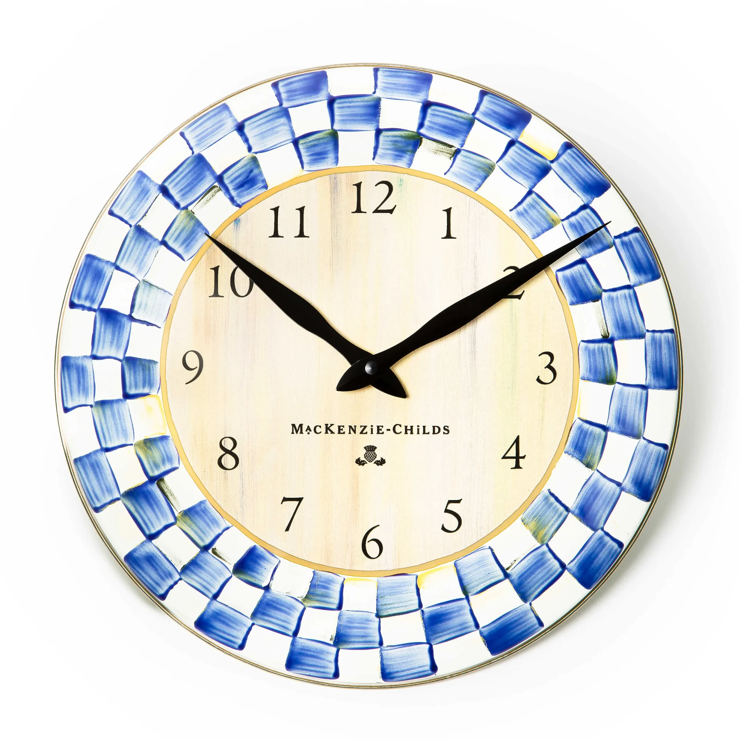 Hot MacKenzie-Childs Royal Check Enamel Clock