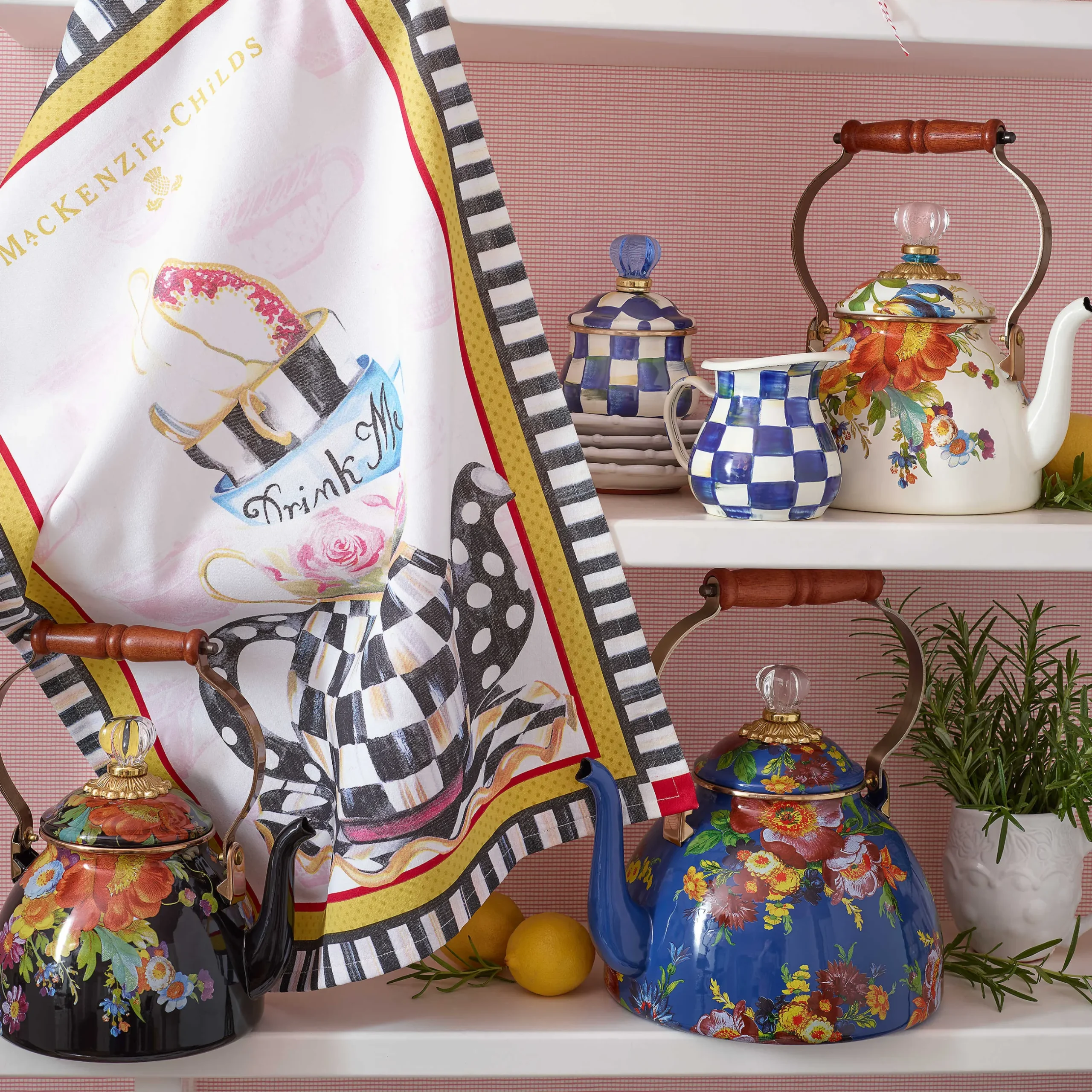 Hot MacKenzie-Childs Royal Check Enamel Creamer