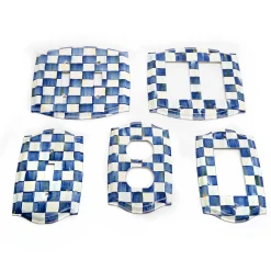 Sale MacKenzie-Childs Royal Check Enamel Double Outlet Cover