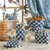 MacKenzie-Childs Royal Check Enamel Large Salt & Pepper Shakers