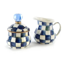 Best MacKenzie-Childs Royal Check Enamel Lidded Sugar Bowl