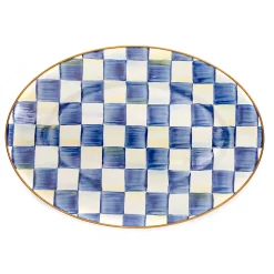 Sale MacKenzie-Childs Royal Check Enamel Oval Platter - Small