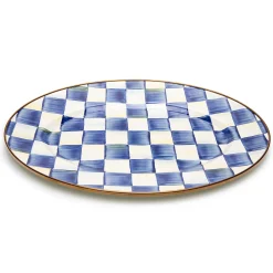 Sale MacKenzie-Childs Royal Check Enamel Oval Platter - Small