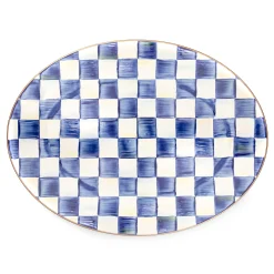 Clearance MacKenzie-Childs Royal Check Enamel Oval Platter - Medium