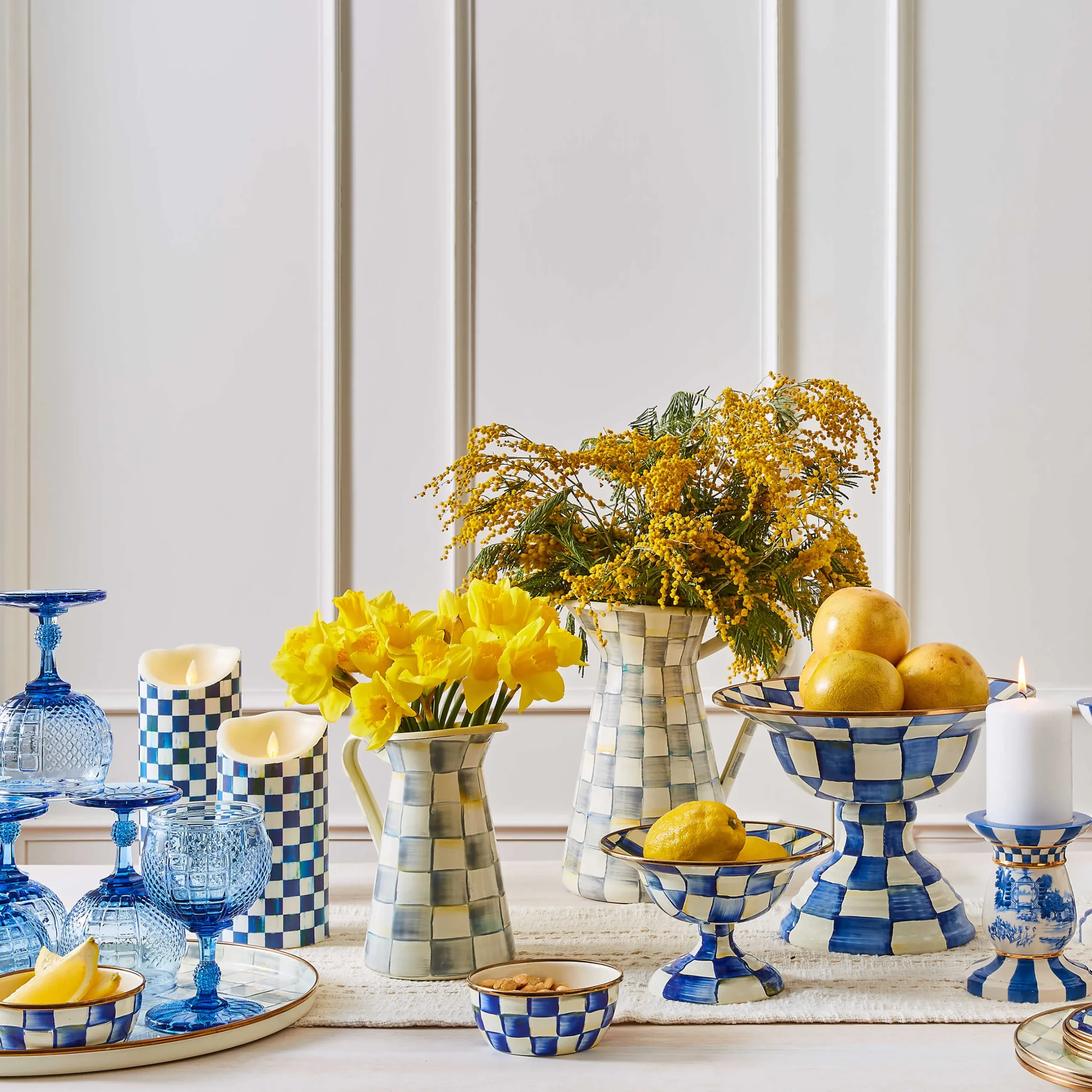 Online MacKenzie-Childs Royal Check Enamel Pinch Bowl