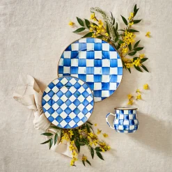 Sale MacKenzie-Childs Royal Check Enamel Salad/Dessert Plate