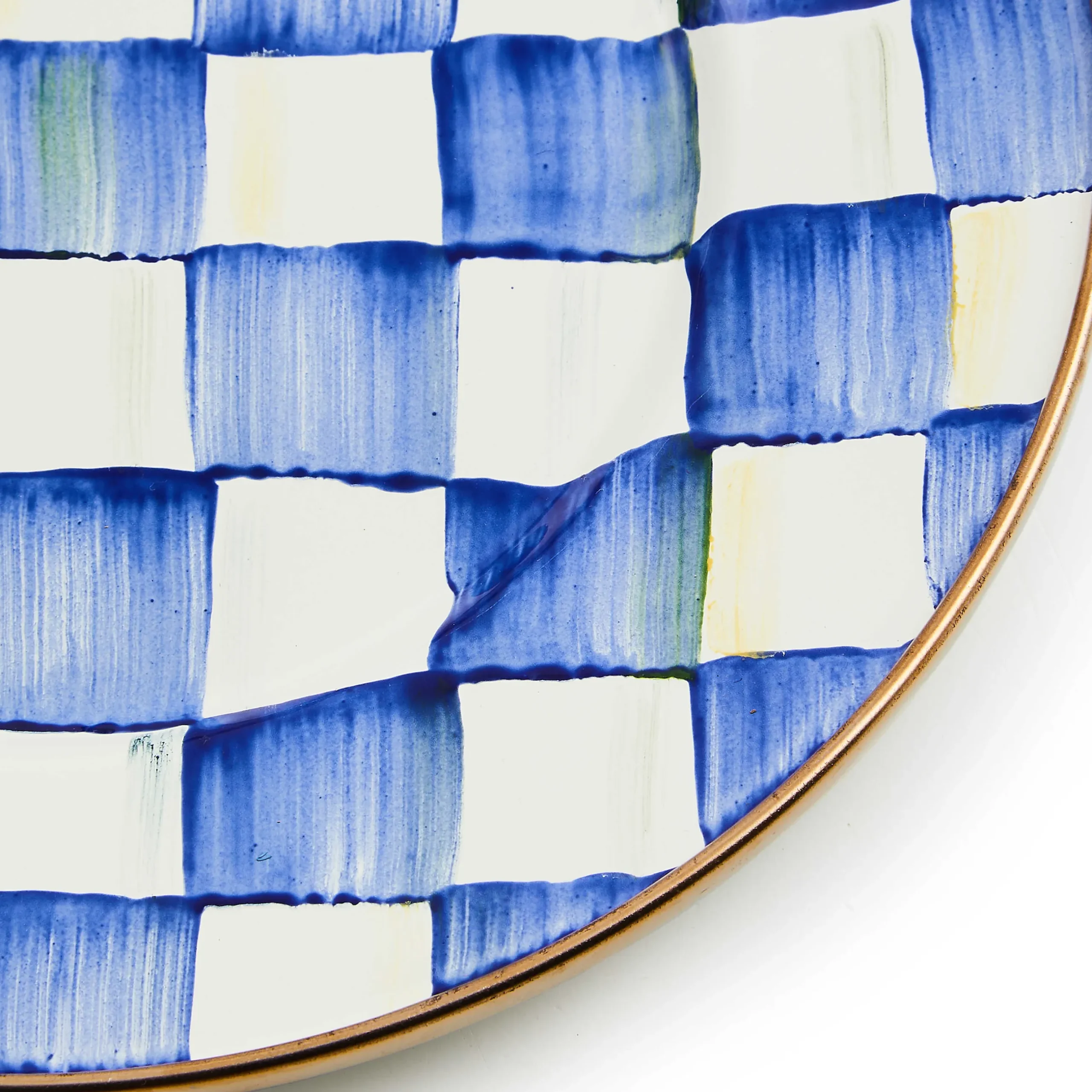 Sale MacKenzie-Childs Royal Check Enamel Salad/Dessert Plate