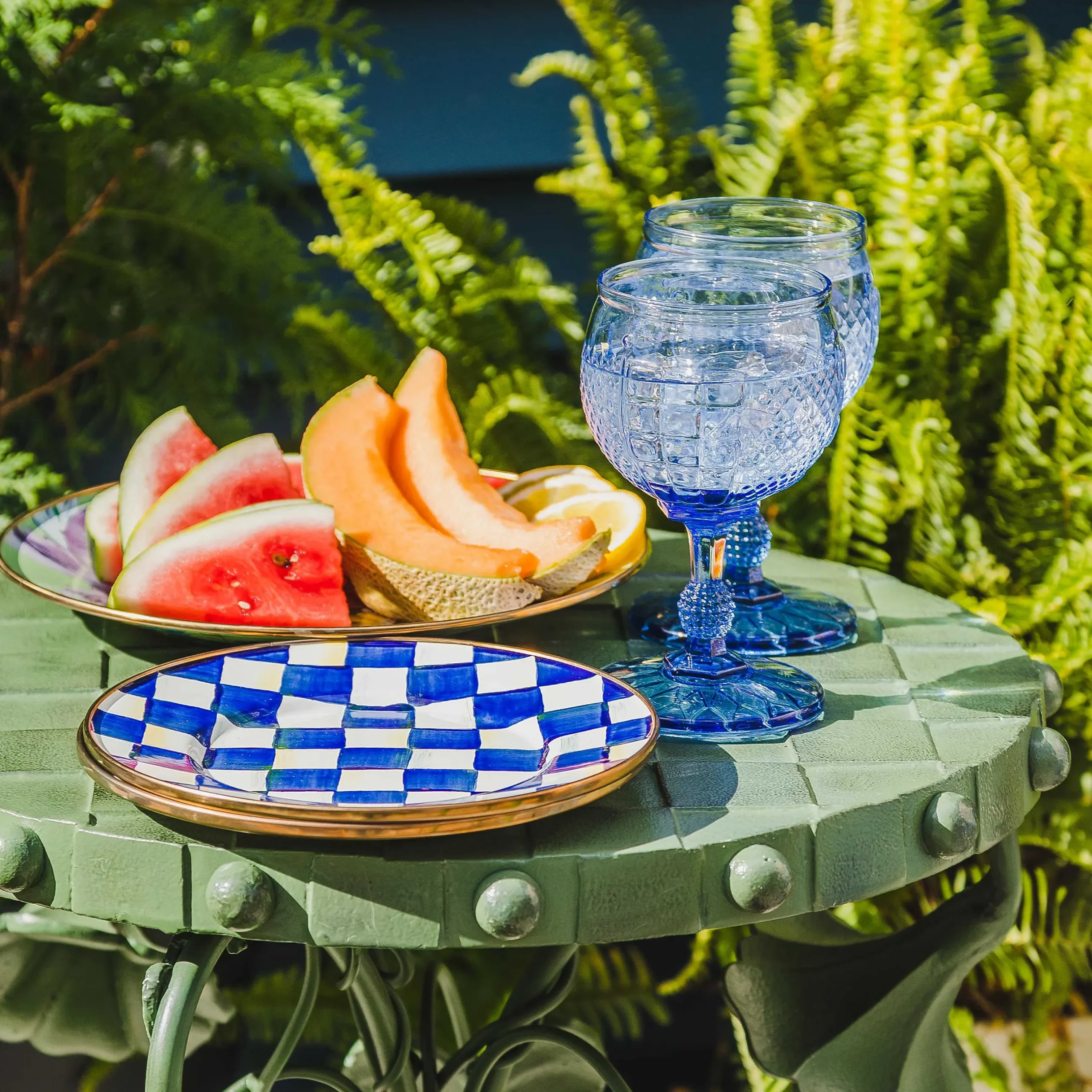 Sale MacKenzie-Childs Royal Check Enamel Salad/Dessert Plate