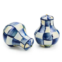MacKenzie-Childs Royal Check Enamel Salt & Pepper Shakers