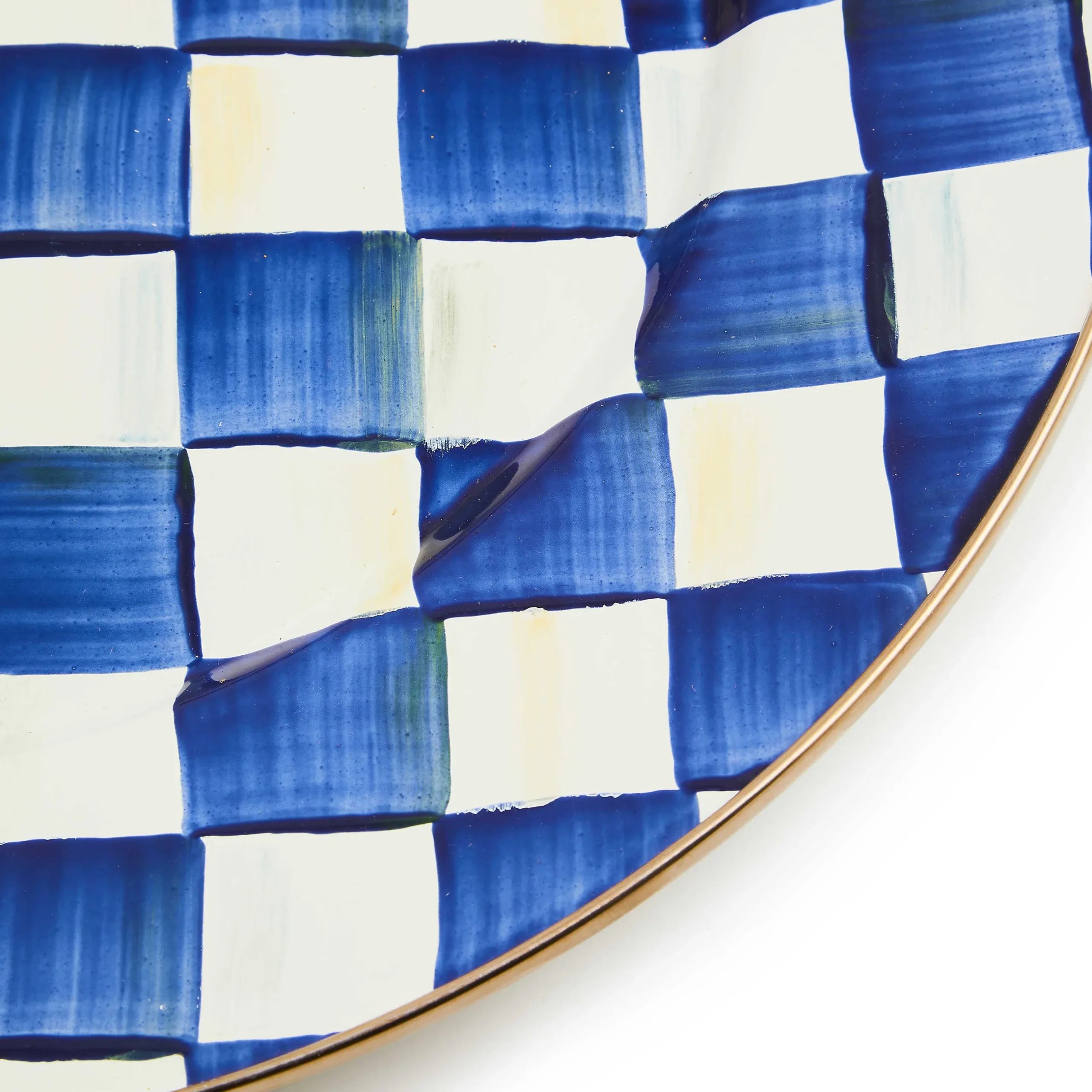 Clearance MacKenzie-Childs Royal Check Enamel Serving Platter