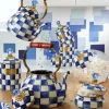Clearance MacKenzie-Childs Royal Check Enamel Tea Kettle - 2 Quart