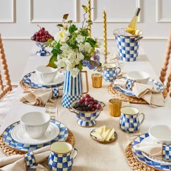 Discount MacKenzie-Childs Royal Check Enamel Wine Cooler