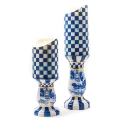 Clearance MacKenzie-Childs Royal Check Flicker 10" Pillar Candle