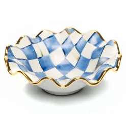 New MacKenzie-Childs Royal Check Fluted Breakfast Bowl