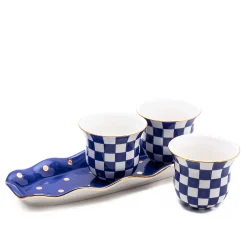Outlet MacKenzie-Childs Royal Check Herb Garden Set
