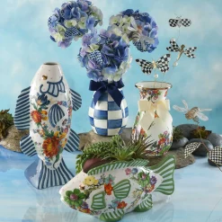 Sale MacKenzie-Childs Royal Check Hydrangea - Blue