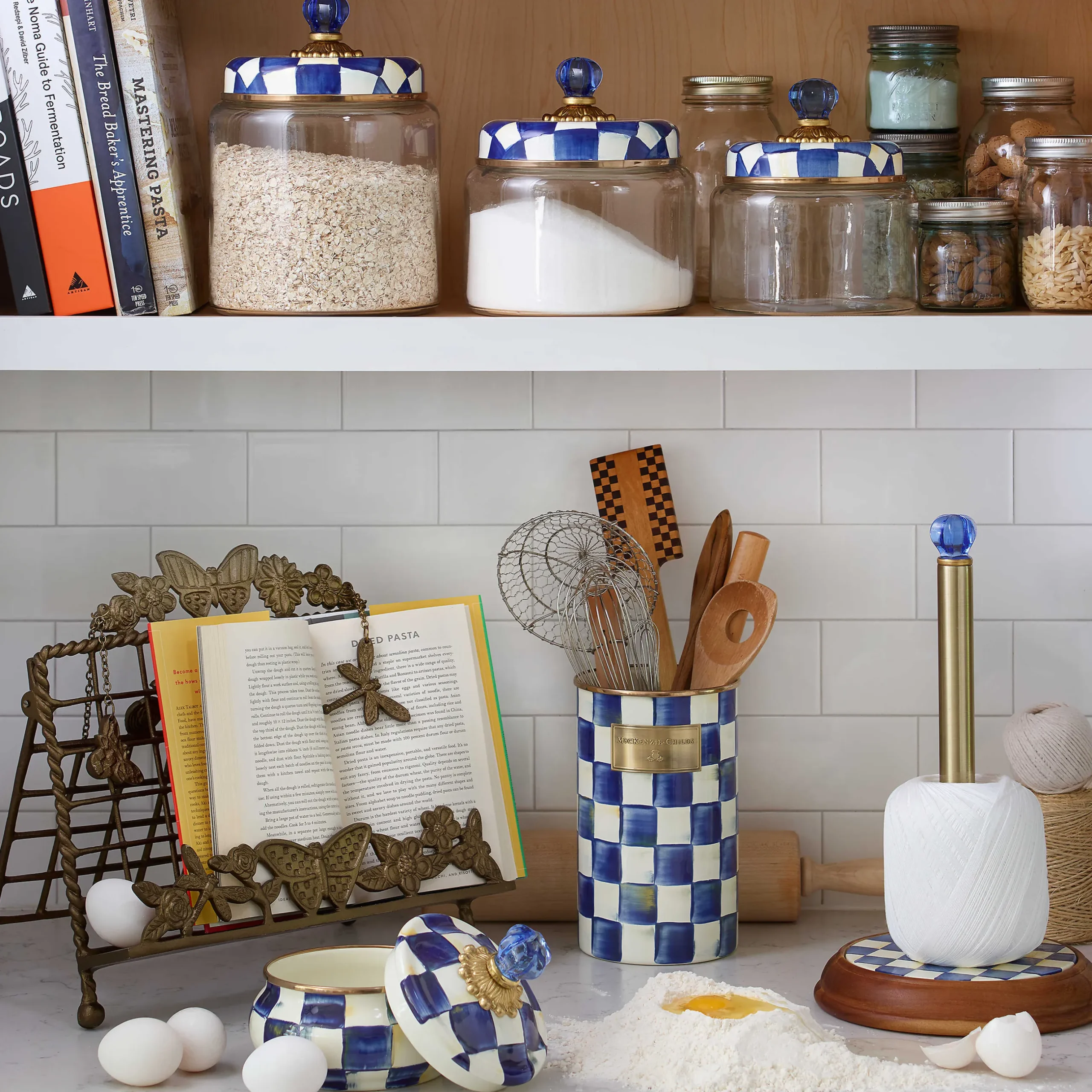 Discount MacKenzie-Childs Royal Check Kitchen Canister - Medium