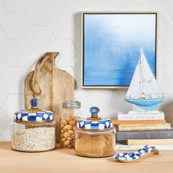Discount MacKenzie-Childs Royal Check Kitchen Canister - Small