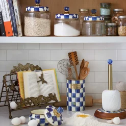 Best MacKenzie-Childs Royal Check Kitchen Canister - Large