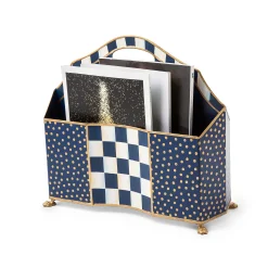 Best MacKenzie-Childs Royal Check Magazine Holder