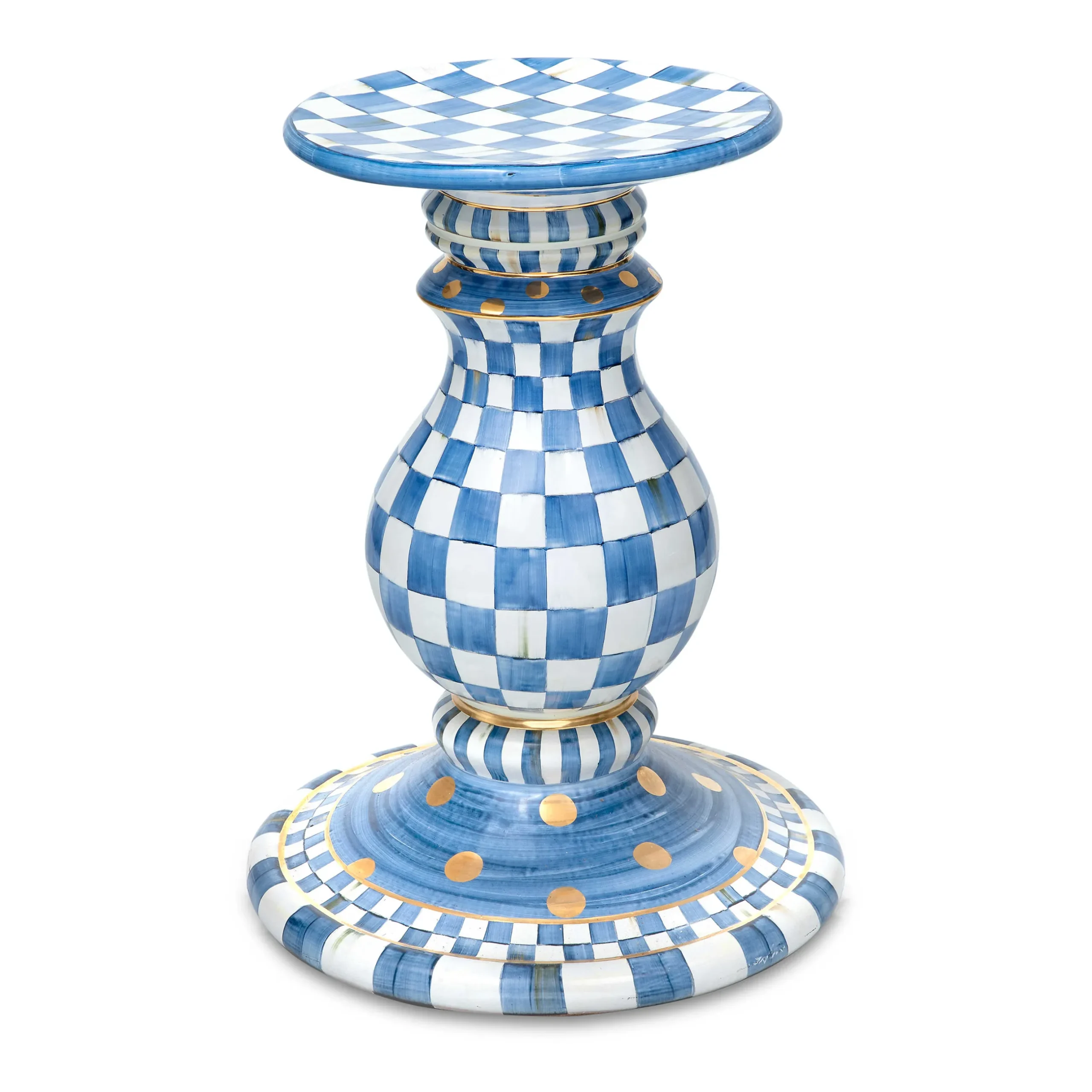 Sale MacKenzie-Childs Royal Check Pedestal Table Base