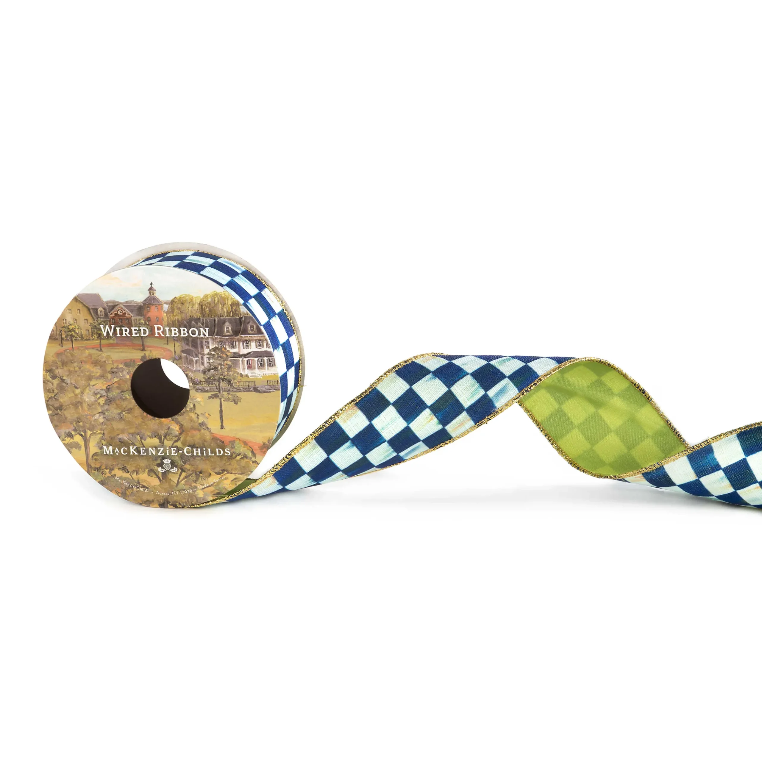 MacKenzie-Childs Royal Check 2" Ribbon