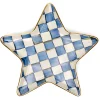 New MacKenzie-Childs Royal Check Star Plate