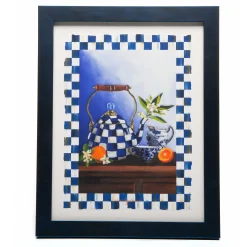 Online MacKenzie-Childs Royal Check Still Life Wall Art - Tea Kettle