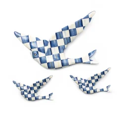 New MacKenzie-Childs Royal Check Swallowtail Duo Wall Decor